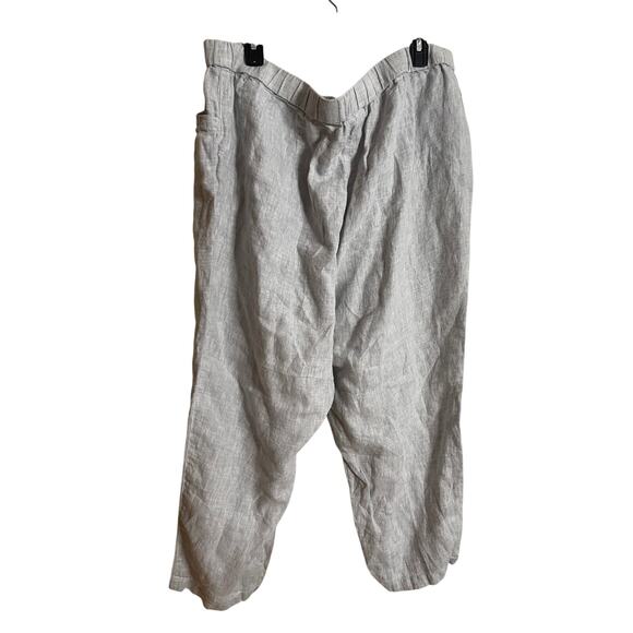J. Jill Purejill Elements 100% Linen Pull-On Pants Grey Relaxed Womans 2X - Picture 2 of 8